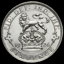 1926 George V Silver Sixpence Reverse