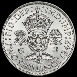 1942 George VI Silver Two Shilling Coin / Florin Reverse
