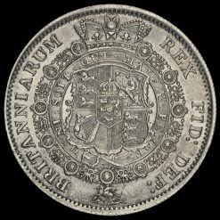 1817 George III Milled Silver 'Bull Head' Half Crown Reverse