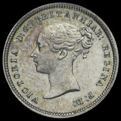 1872 Queen Victoria Young Head Silver Maundy Fourpence Obverse