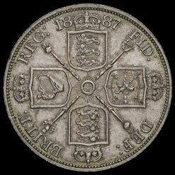 1887 Queen Victoria Jubilee Head Silver Double Florin Reverse