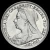 1895 Queen Victoria Veiled Head Silver Threepence Obverse