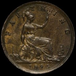 1895 Queen Victoria Bun Head Farthing Reverse