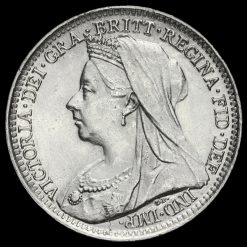 1900 Queen Victoria Veiled Head Silver Threepence Obverse