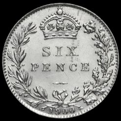 1900 Queen Victoria Veiled Head Silver Sixpence Reverse