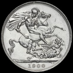 1900 Queen Victoria Veiled Head Silver LXIV Crown Reverse