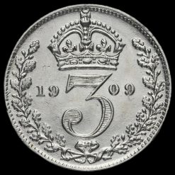 1909 Edward VII Silver Threepence Reverse