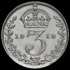 1919 George V Silver Threepence Reverse