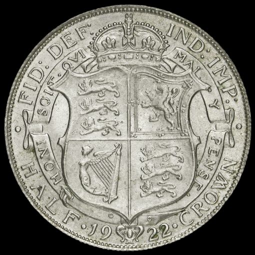 1922 George V Silver Half Crown Reverse