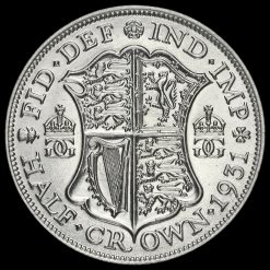 1931 George V Silver Half Crown Reverse