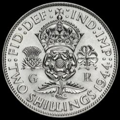 1944 George VI Silver Two Shilling Coin / Florin Reverse