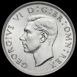 1945 George VI Silver Two Shilling Coin / Florin Obverse