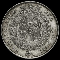 1817 George III Milled Silver 'Bull Head' Half Crown Reverse