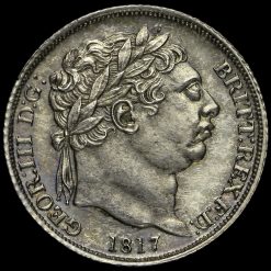 1817 George III Milled Silver Sixpence Obverse