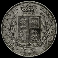 1844 Queen Victoria Young Head Silver Half Crown Reverse