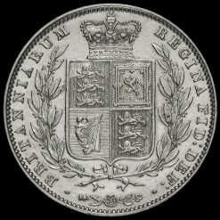 1850 Queen Victoria Young Head Silver Half Crown Reverse