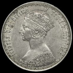 1870 Queen Victoria Gothic Florin Obverse