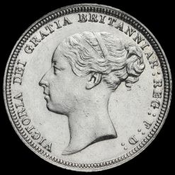 1881 Queen Victoria Young Head Silver Sixpence Obverse
