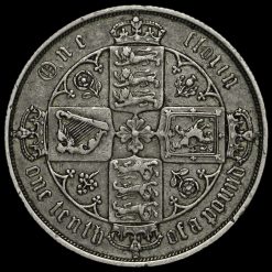 1885 Queen Victoria Gothic Florin Reverse