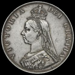 1887 Queen Victoria Jubilee Head Silver Double Florin Obverse