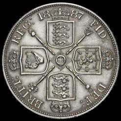 1887 Queen Victoria Jubilee Head Silver Double Florin Reverse