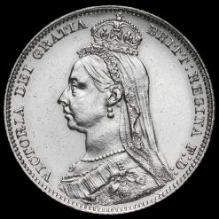 1890 Queen Victoria Jubilee Head Silver Shilling Obverse