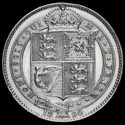 1890 Queen Victoria Jubilee Head Silver Shilling Reverse