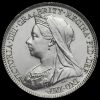 1896 Queen Victoria Veiled Head Silver Sixpence Obverse