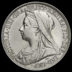 1896 Queen Victoria Veiled Head Silver Florin Obverse