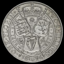 1896 Queen Victoria Veiled Head Silver Florin Reverse