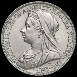 1897 Queen Victoria Veiled Head Silver Florin Obverse