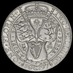 1897 Queen Victoria Veiled Head Silver Florin Reverse