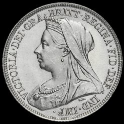 1897 Queen Victoria Veiled Head Silver Shilling Obverse