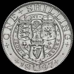 1897 Queen Victoria Veiled Head Silver Shilling Reverse