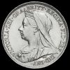1901 Queen Victoria Veiled Head Silver Sixpence Obverse