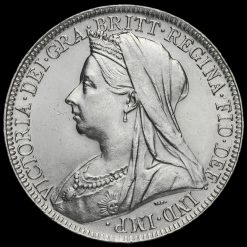 1901 Queen Victoria Veiled Head Silver Florin Obverse