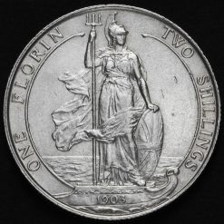 1903 Edward VII Silver Florin Reverse