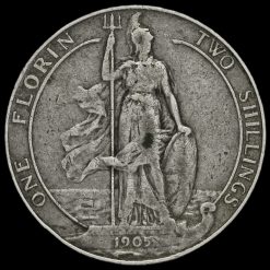 1905 Edward VII Silver Florin Reverse