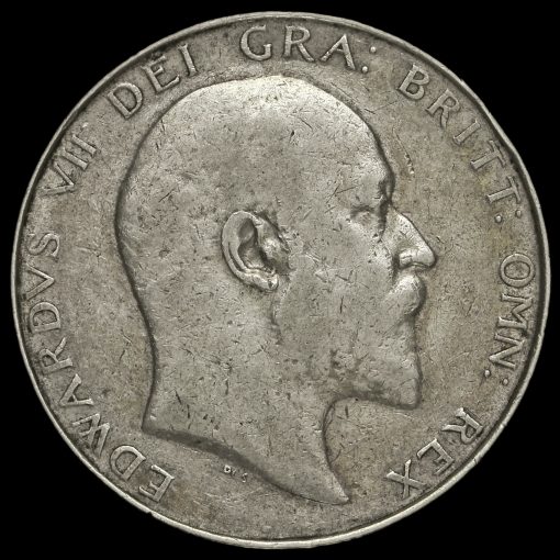 1907 Edward VII Silver Half Crown Obverse