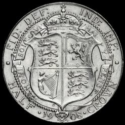 1908 Edward VII Silver Half Crown Reverse