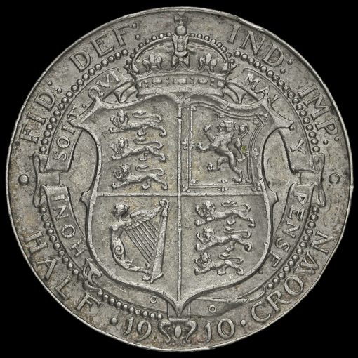 1910 Edward VII Silver Half Crown Reverse