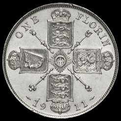 1911 George V Silver Florin Reverse