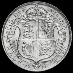 1911 George V Silver Half Crown Reverse