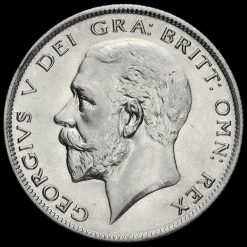 1929 George V Silver Half Crown Obverse