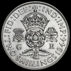 1944 George VI Silver Two Shilling Coin / Florin Reverse