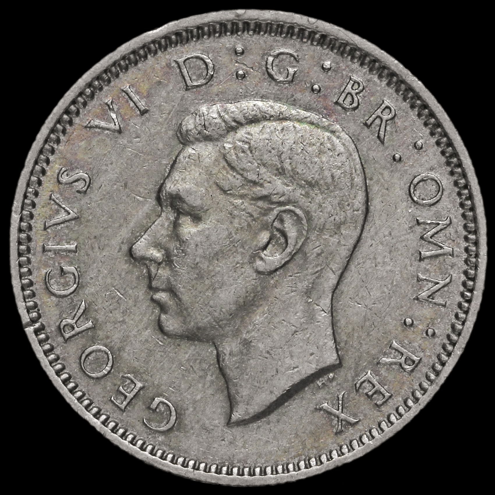 1952 VI Sixpence, Rare, AVF 1952 VI Sixpence, Rare, AVF