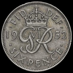 1952 George VI Sixpence Reverse