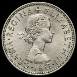 1955 Elizabeth II English Shilling Obverse
