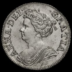 1711 Queen Anne Early Milled Silver Shilling Obverse