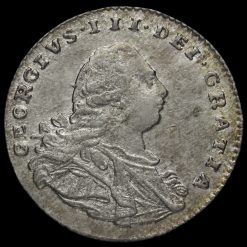 1800 George III Early Milled Silver Maundy Penny Obverse